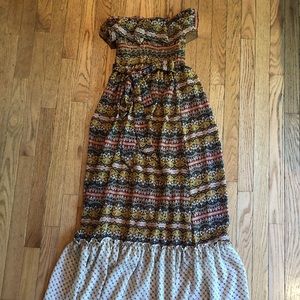 Maxi patterned hippy dress